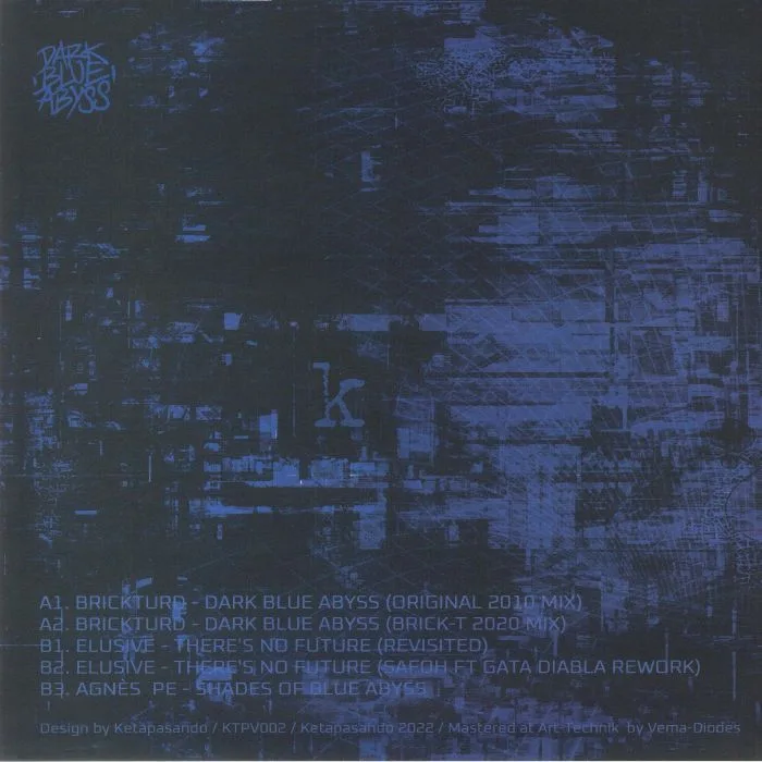 Обратная сторона обложки — BRICKTURD / ELUSIVE / AGNES PE — Dark Blue Abyss