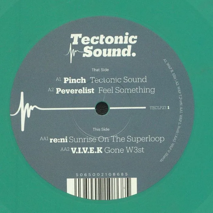 Лицевая сторона обложки — PINCH / PEVERELIST / RENI / VIVEK — Tectonic Sound Part 1