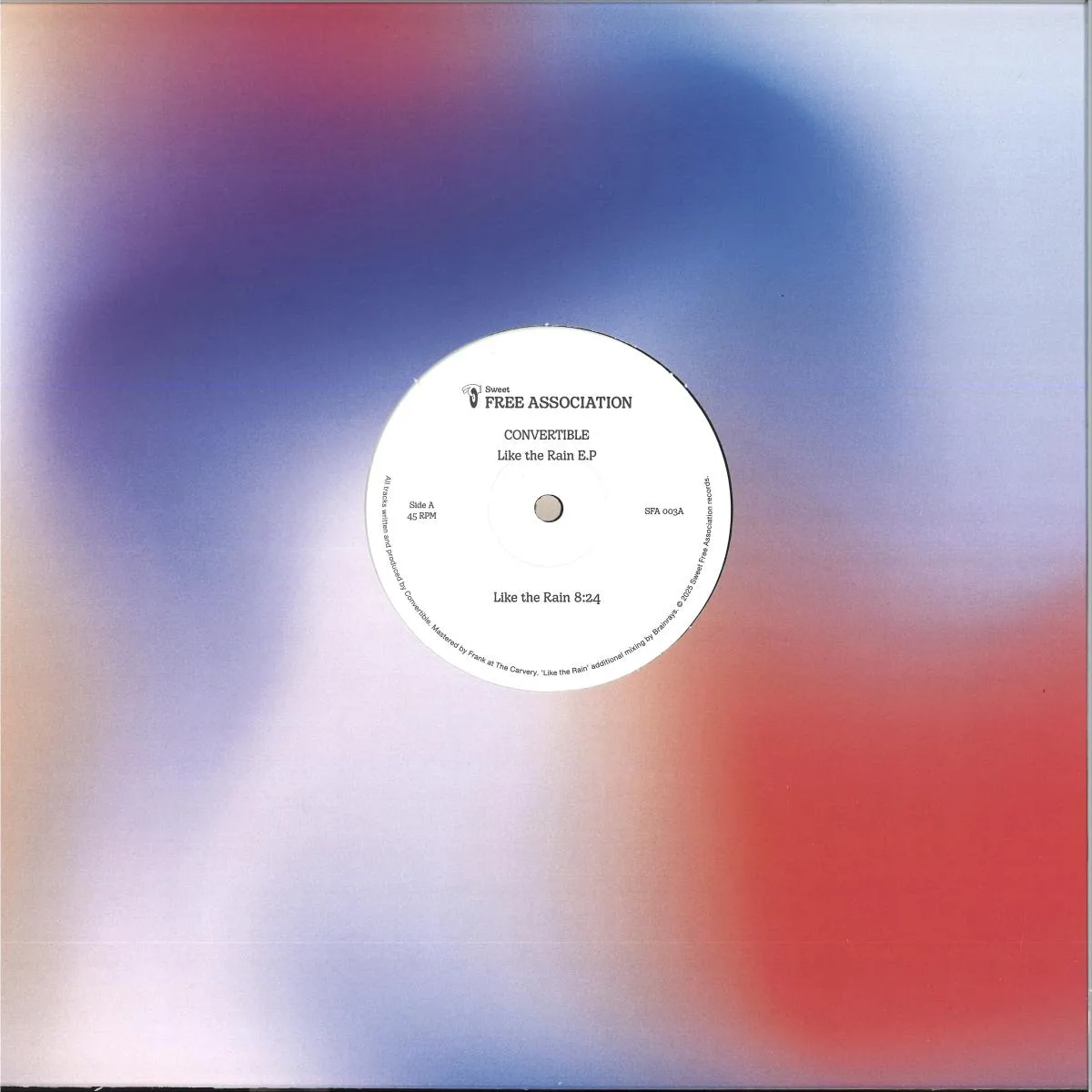 Front cover — CONVERTIBLE — LIKE THE RAIN EP