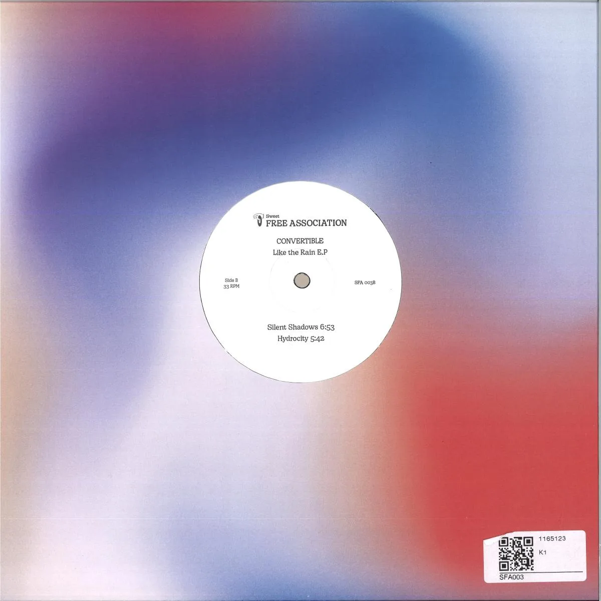 Back cover — CONVERTIBLE — LIKE THE RAIN EP
