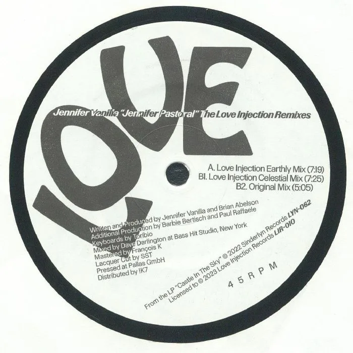 Jennifer VANILLA — Jennifer Pastoral: Love Injection remixes