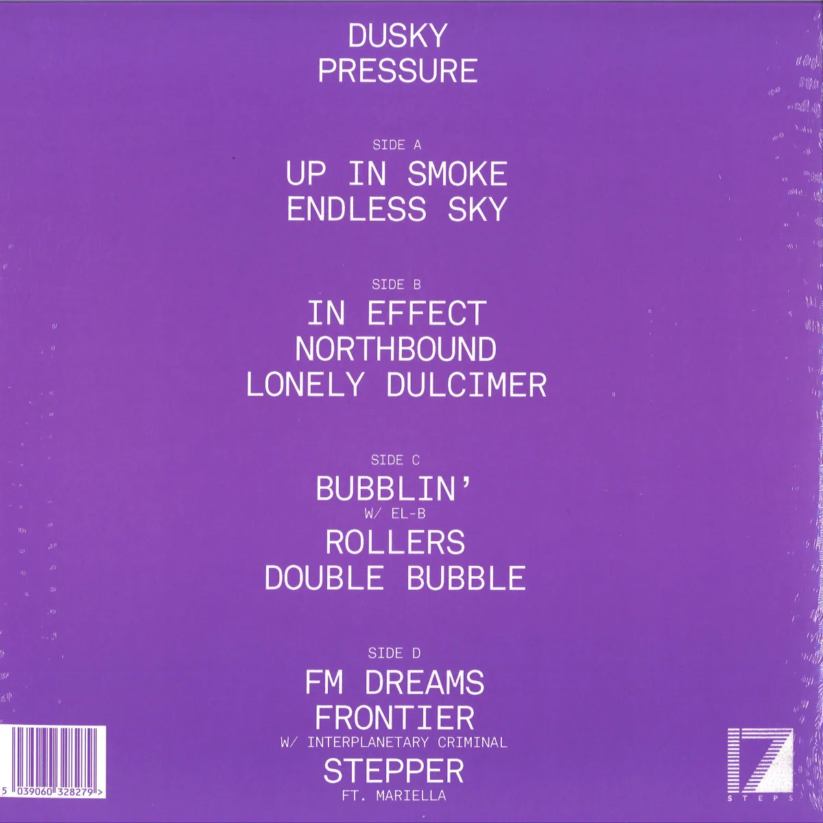 Обратная сторона обложки — Dusky — Pressure LP 2x12"