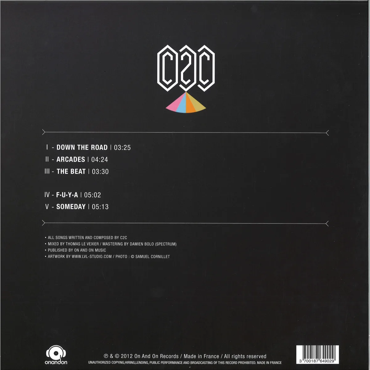 Обратная сторона обложки — C2C — Down the Road EP