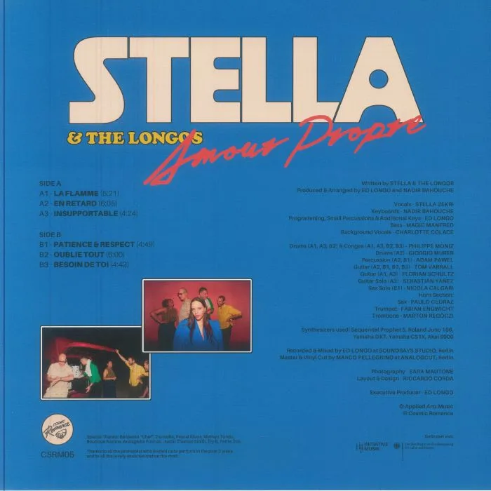 Обратная сторона обложки — STELLA & THE LONGOS — Amour Propre