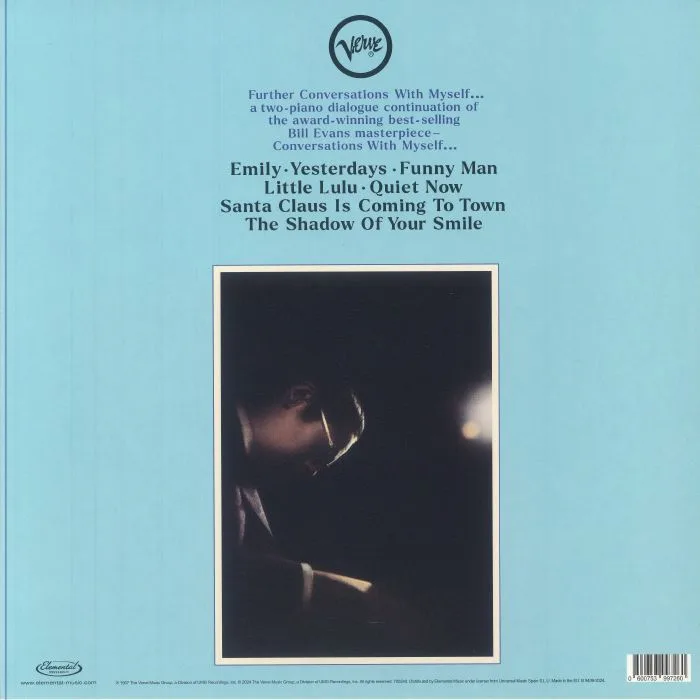 Back cover — Bill EVANS — Further Conversations With Myself (reissue)