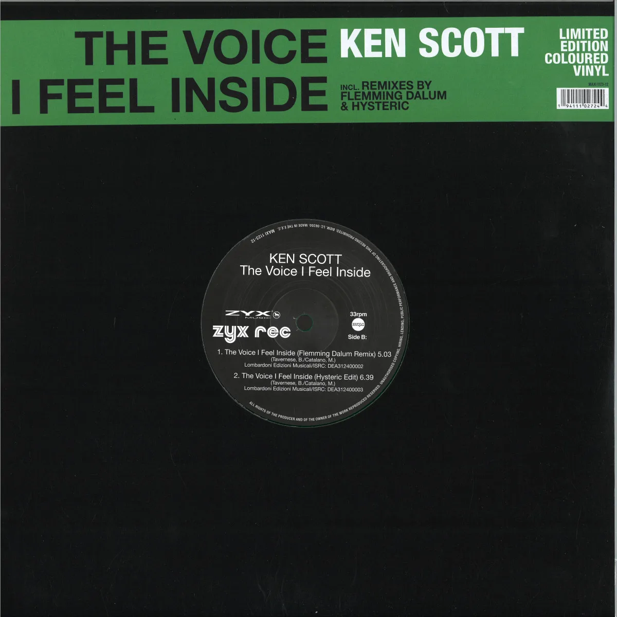 Back cover — Ken Scott — THE VOICE I FEEL INSIDE