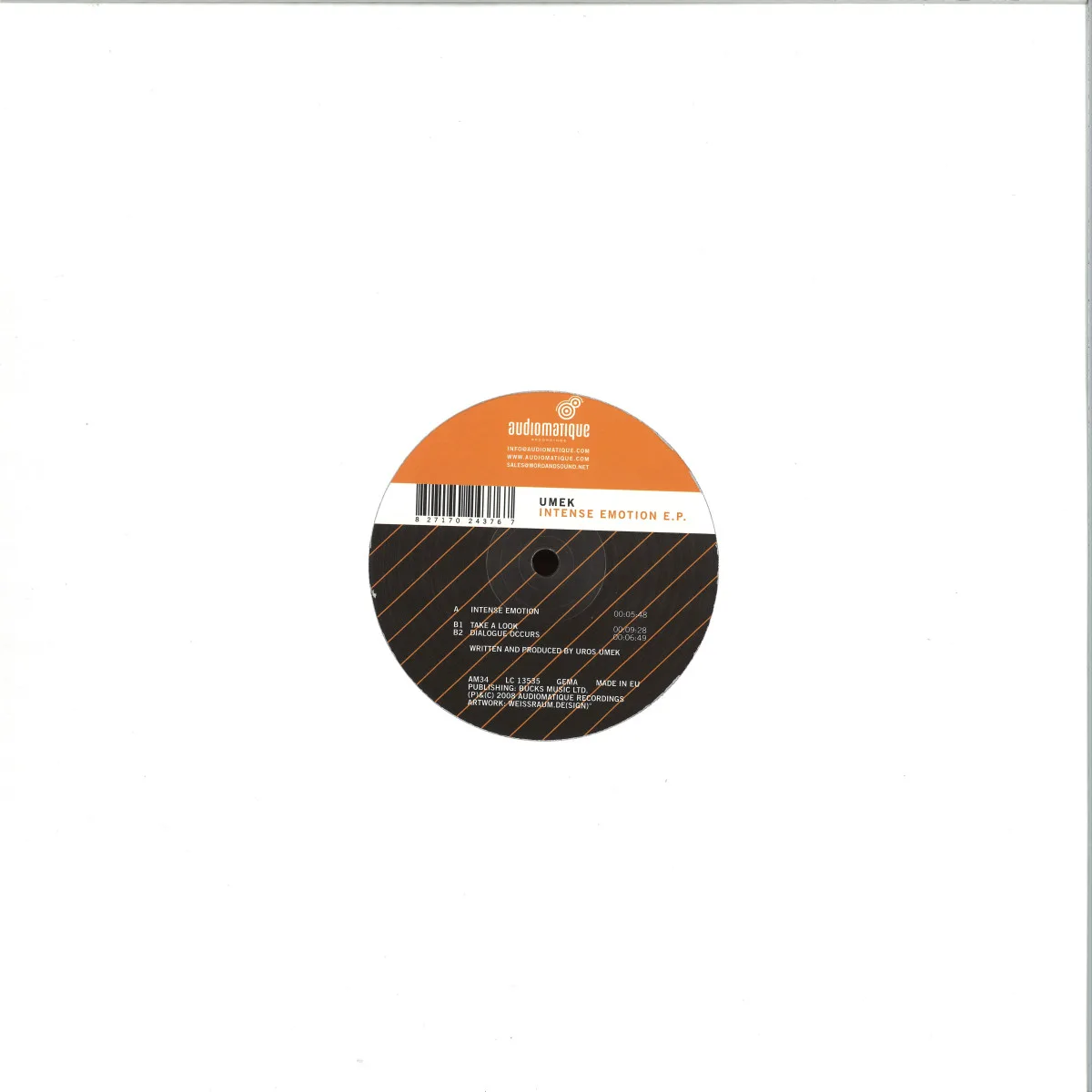 Back cover — Umek — Intense Emotion