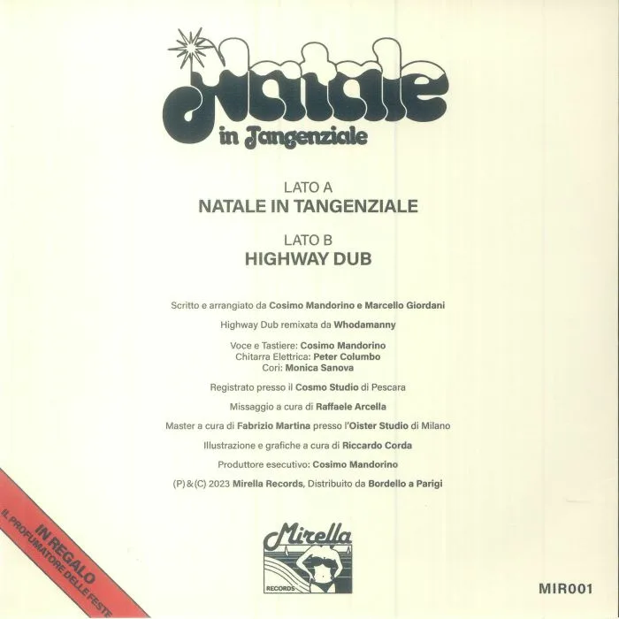 Обратная сторона обложки — MAURIZIO E DANDOLO — Natale In Tangenziale