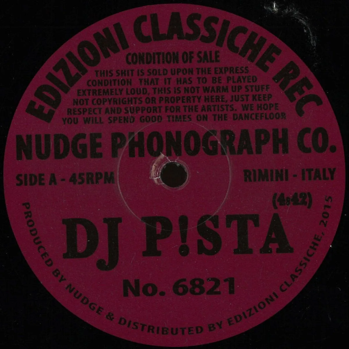 Front cover — Nudge Phonograph Co. — Dj P!sta & Dumbo Beat EP