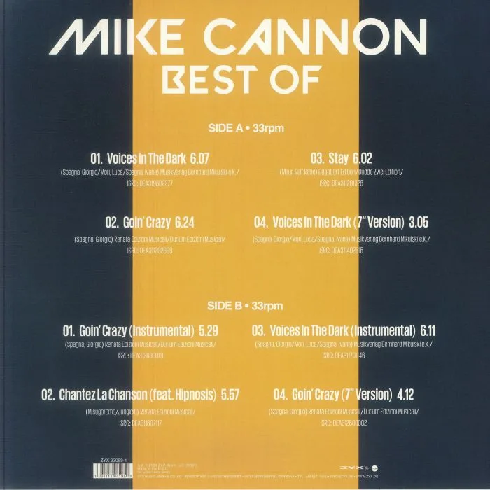 Back cover — Mike CANNON — Best Of Mike Cannon