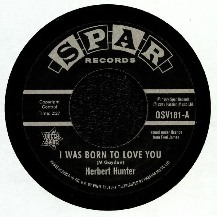 Лицевая сторона обложки — Herbert HUNTER / THE JADES — I Was Born To Love You