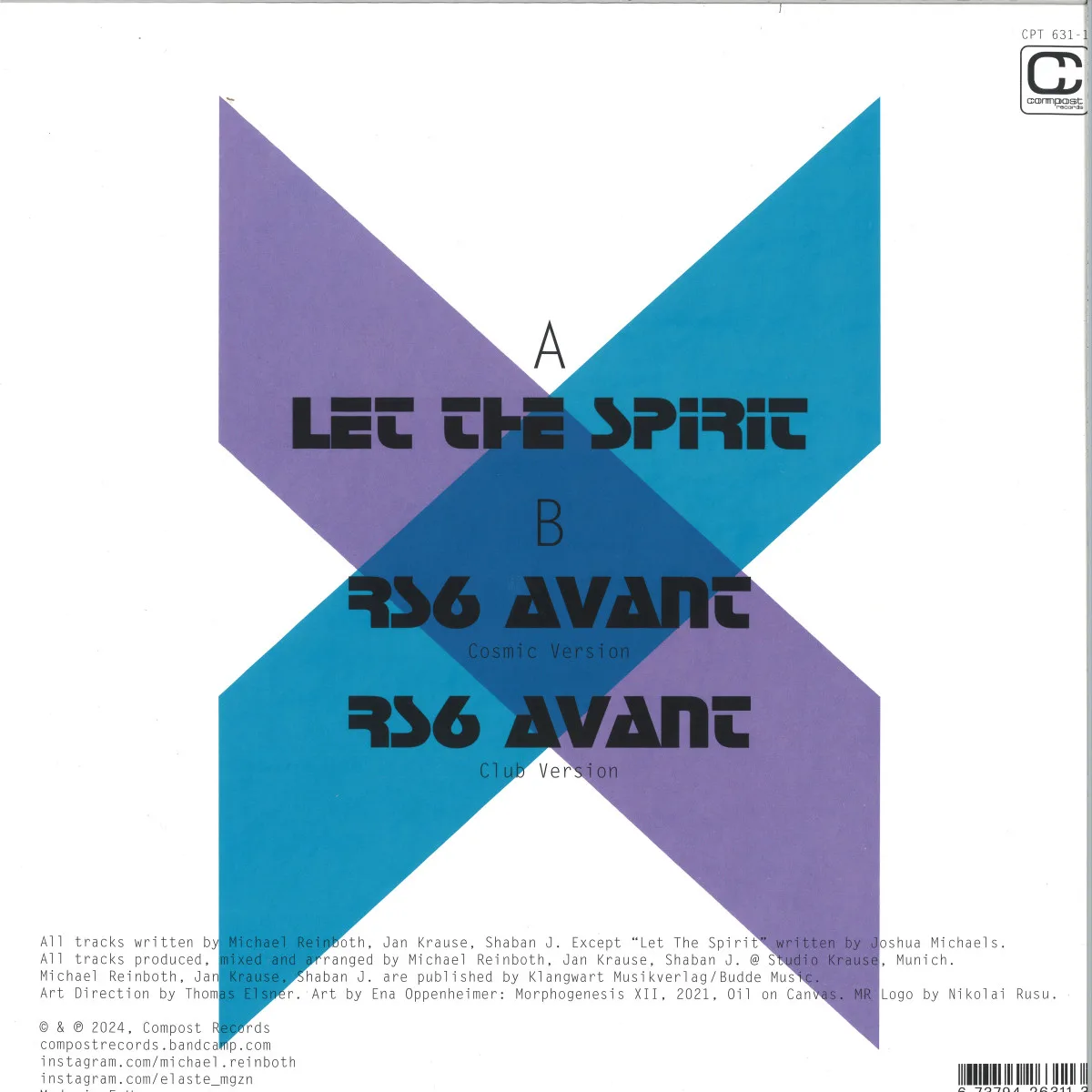 Обратная сторона обложки — Michael Reinboth — Let The Spirit / RS6 Avant