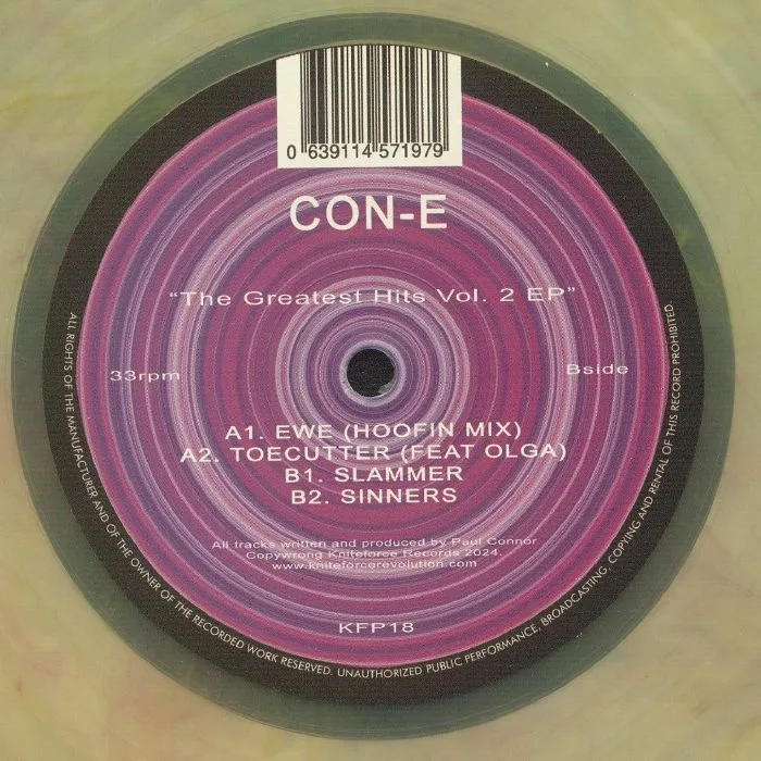 Back cover — CON E — The Greatest Hits Vol 2