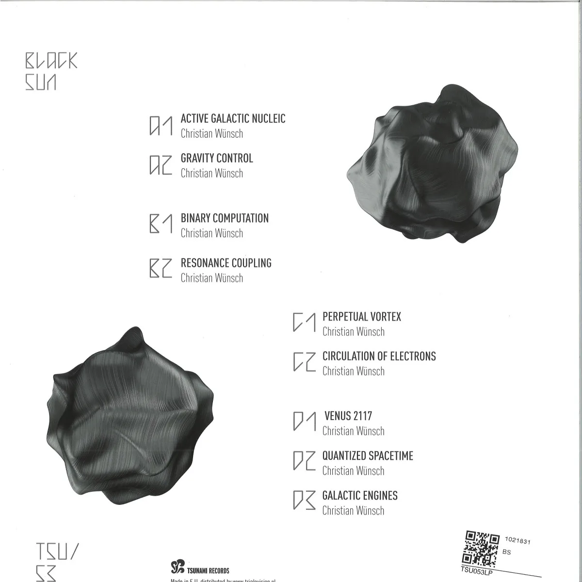 Back cover — Christian Wünsch — Black Sun LP 2x12"