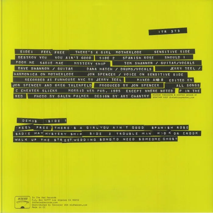 Обратная сторона обложки — CHEATER SLICKS — Don't Like You (30th Anniversary Edition)