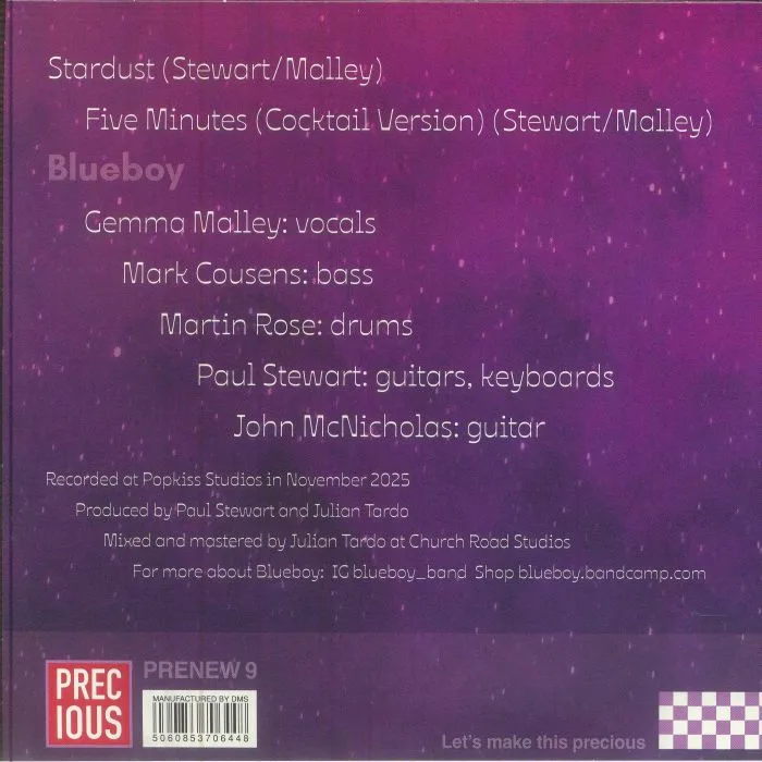 Back cover — BLUEBOY — Stardust