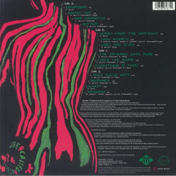 Обратная сторона обложки — A TRIBE CALLED QUEST — The Low End Theory (reissue)