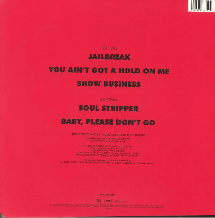 Обратная сторона обложки — AC / DC — 74 Jailbreak (AC / DC 50th Anniversary Special Edition)