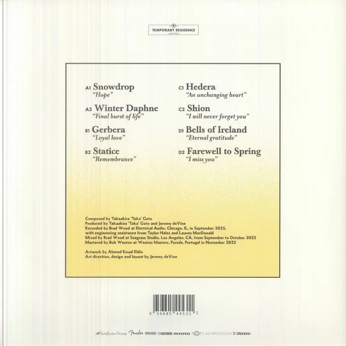 Back cover — MONO — Snowdrop
