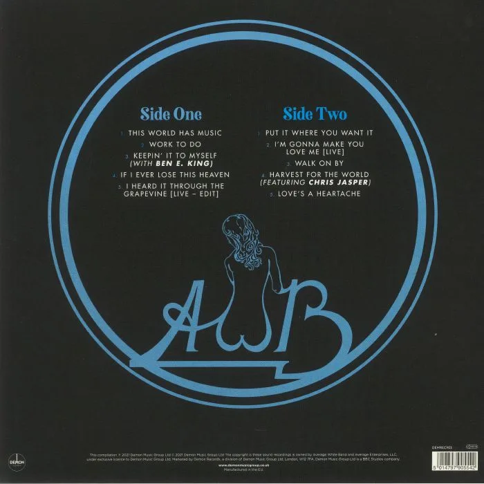 Back cover — AVERAGE WHITE BAND — Cover To Cover / Soul To Soul