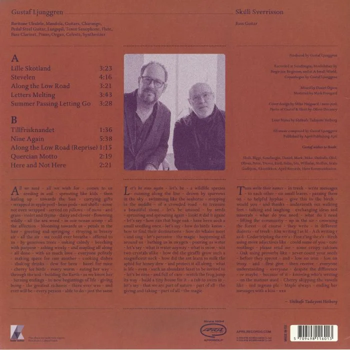 Обратная сторона обложки — Gustaf LJUNGGREN with SKULI SVERRISSON — Along The Low Road