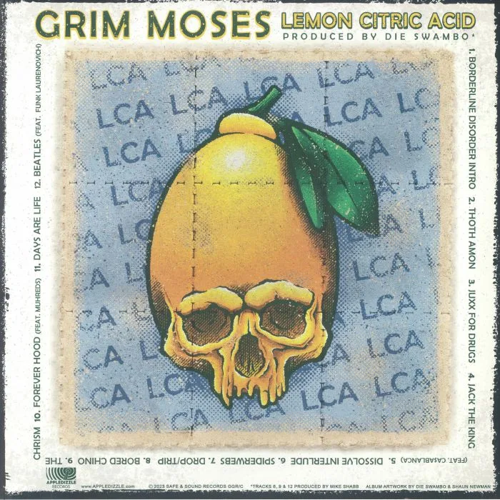 Обратная сторона обложки — GRIM MOSES / DIE SWAMBO — Lemon Citric Acid