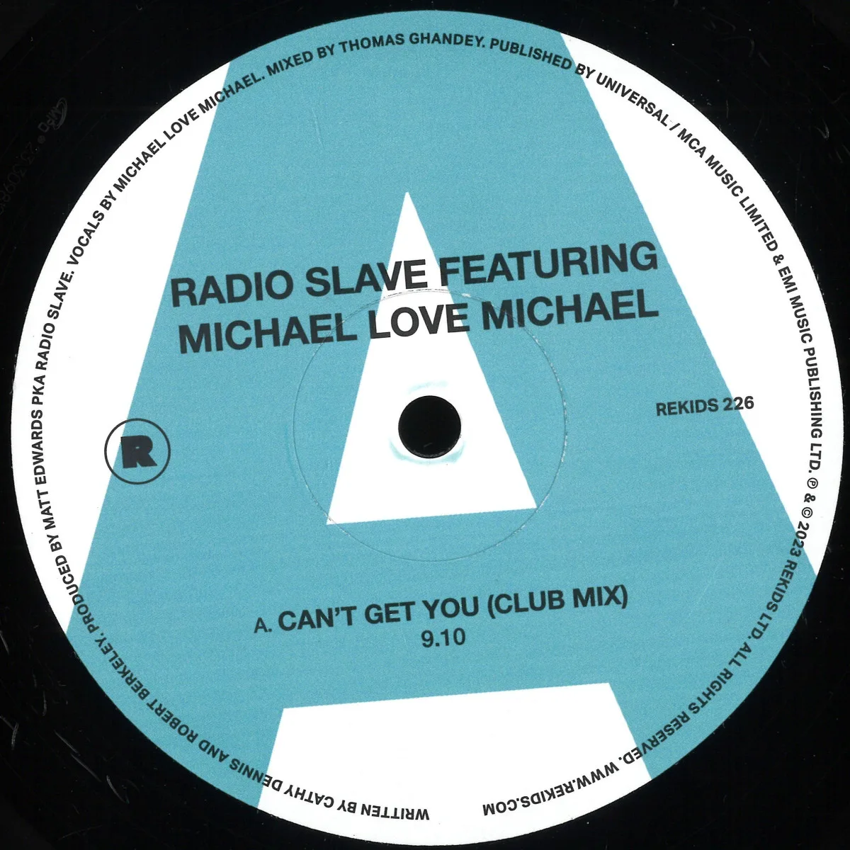 Лицевая сторона обложки — Radio Slave — Can’t Get You