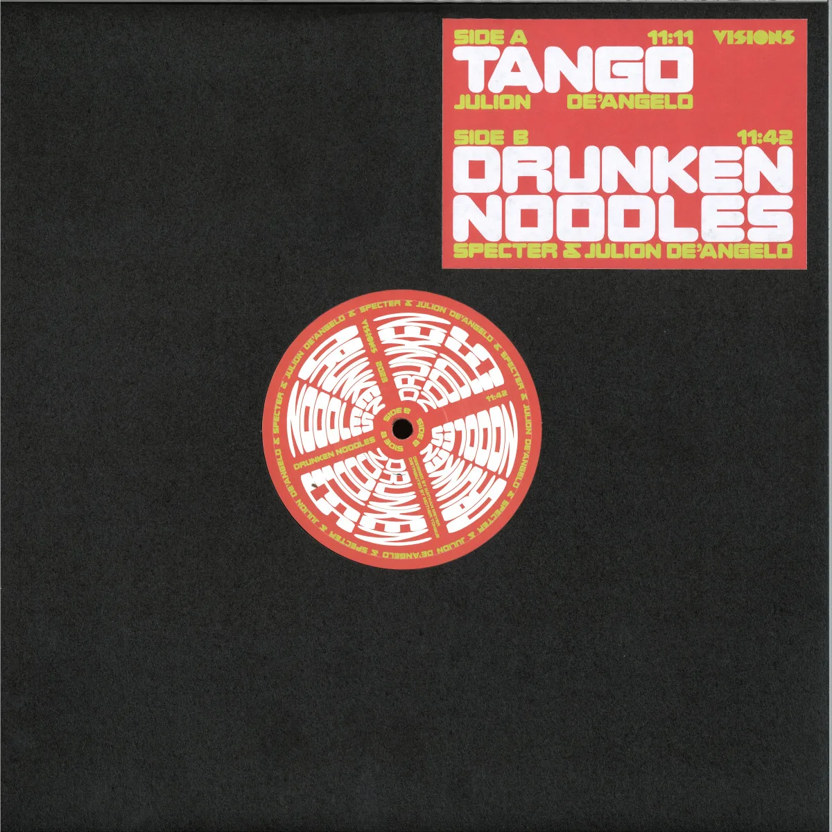 Front cover — Julion De'Angelo & Specter — Tango / Drunken Noodles