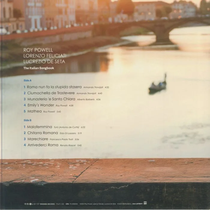 Back cover — Roy POWELL / LORENZO FELICIATI / LUCREZIO DE SETA — The Italian Songbook