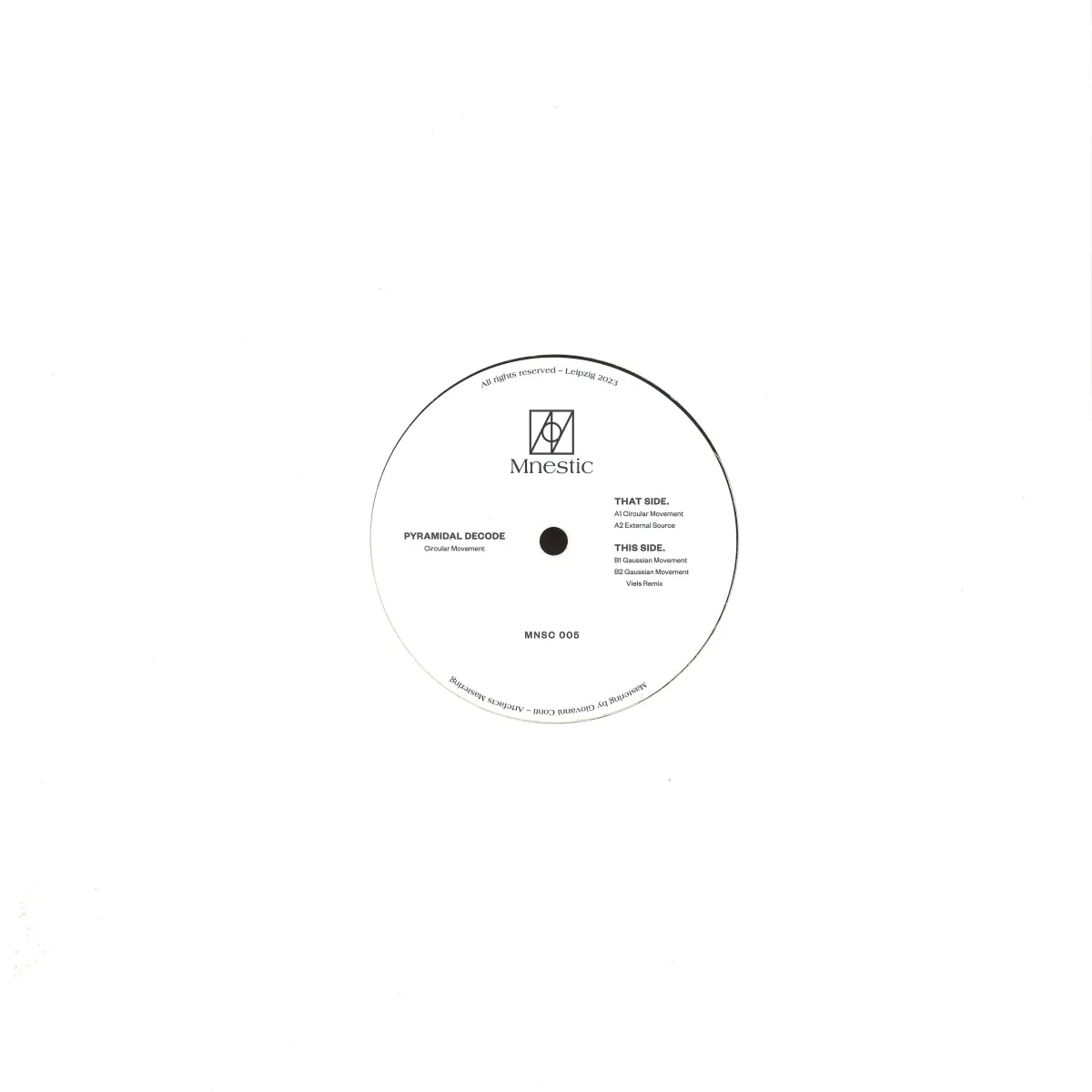 Back cover — Pyramidal Decode — Circular Movement
