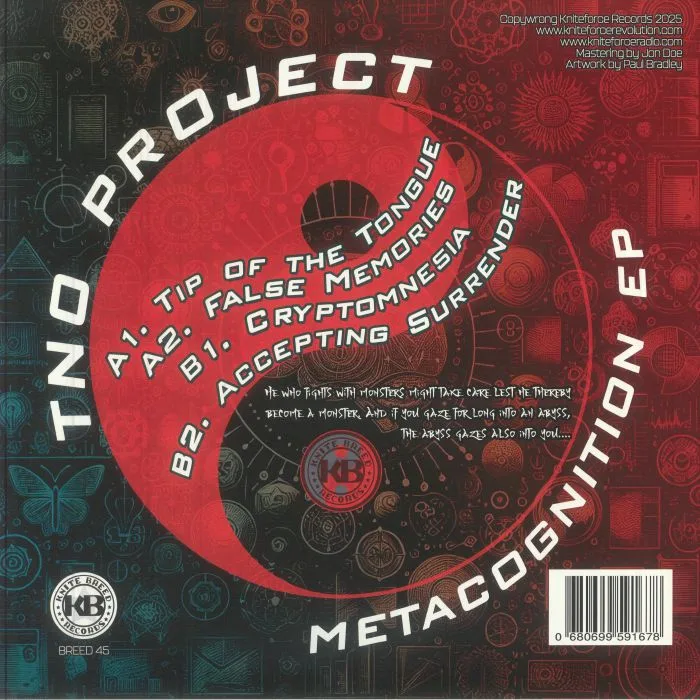 Обратная сторона обложки — TNO PROJECT — The Metacognition EP