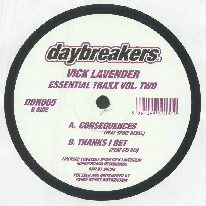 Обратная сторона обложки — Vick LAVENDER — Essential Traxx Vol 2