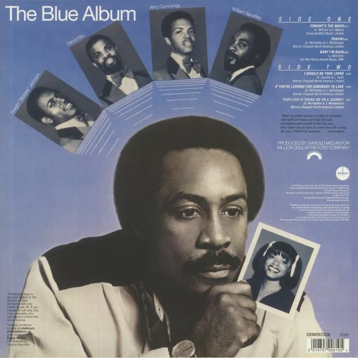 Обратная сторона обложки — Harold & THE BLUE NOTES MELVIN feat SHARON PAIGE — The Blue Album (reissue)