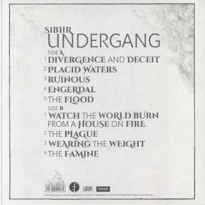 Back cover — SIBIIR — Undergang