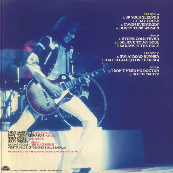 Back cover — HUMBLE PIE — Winterland 1973 (Deluxe Edition)
