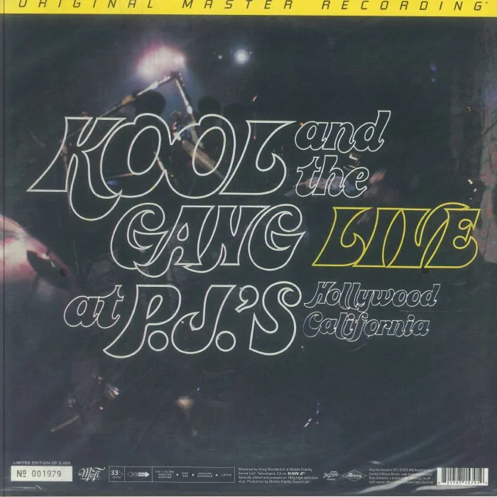 Обратная сторона обложки — KOOL & THE GANG — Live At PJ's