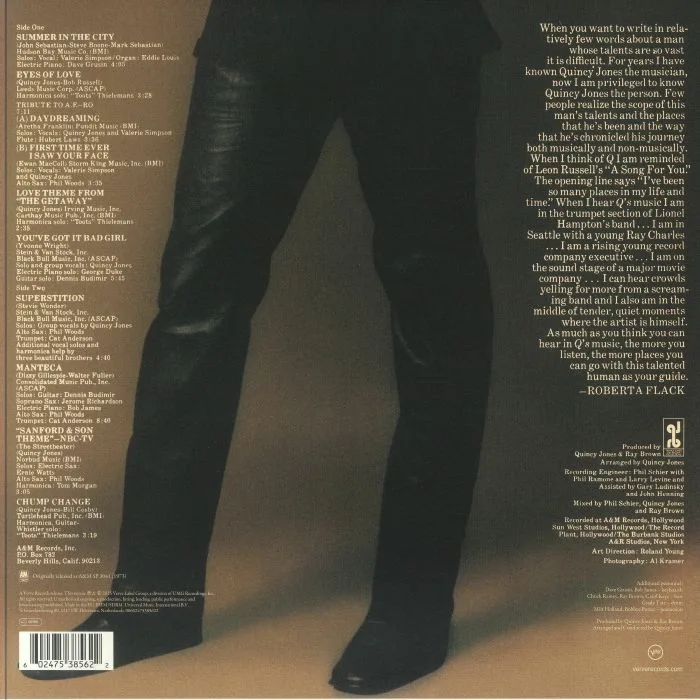 Обратная сторона обложки — Quincy JONES — You've Got It Bad Girl (reissue)
