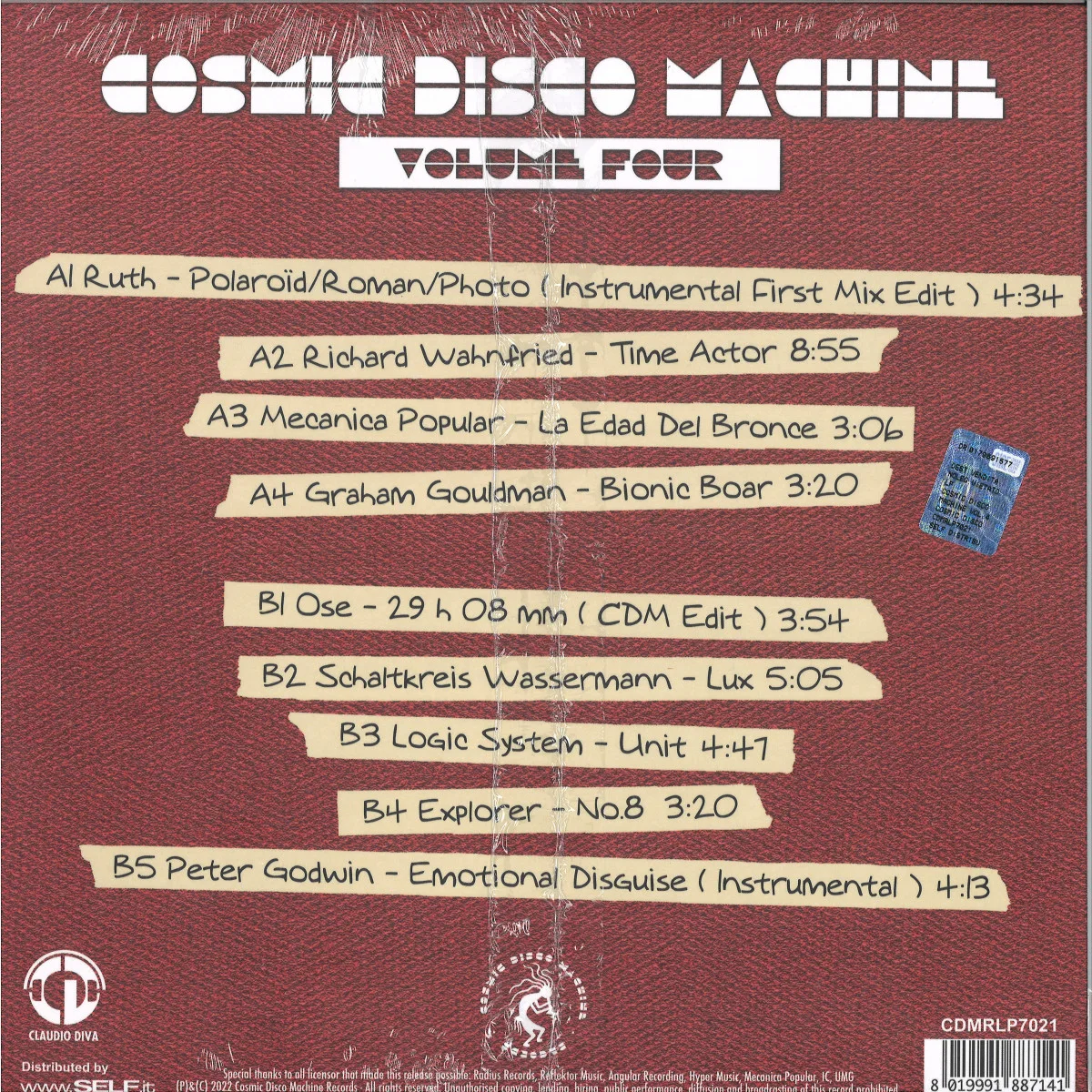 Back cover — Various — COSMIC DISCO MACHINE VOL. 4