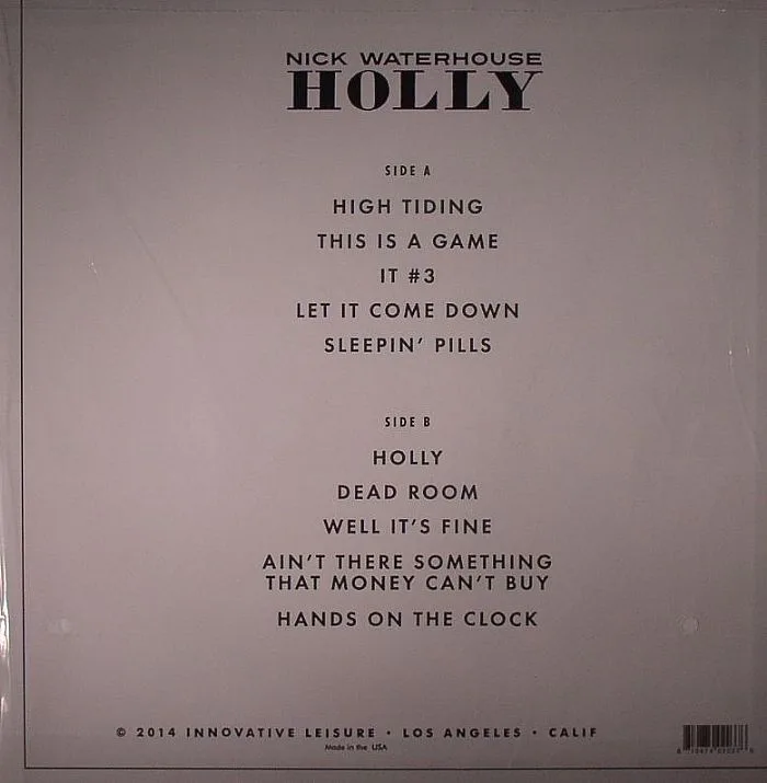Обратная сторона обложки — Nick WATERHOUSE — Holly