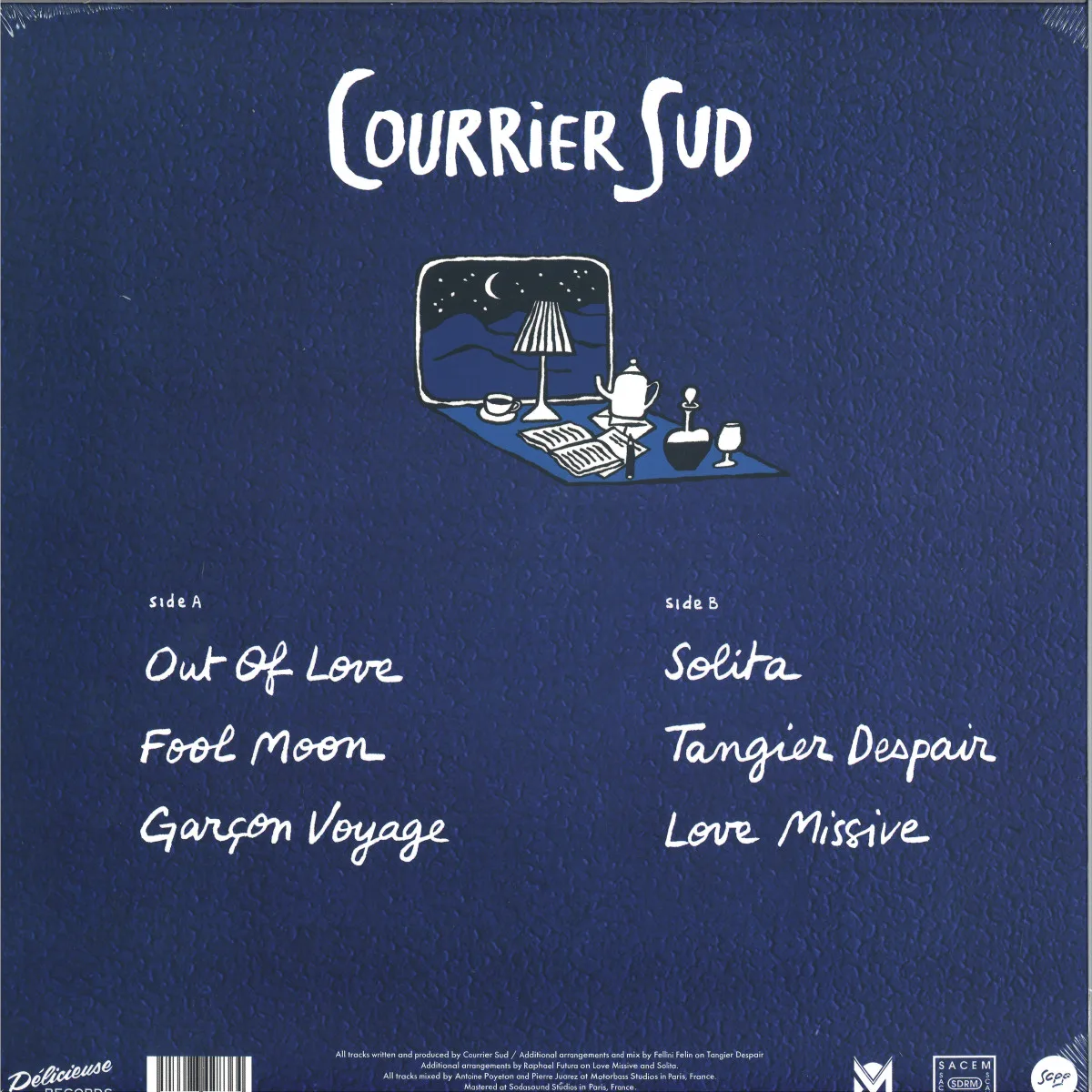 Обратная сторона обложки — Courrier Sud — Garçon Voyage EP