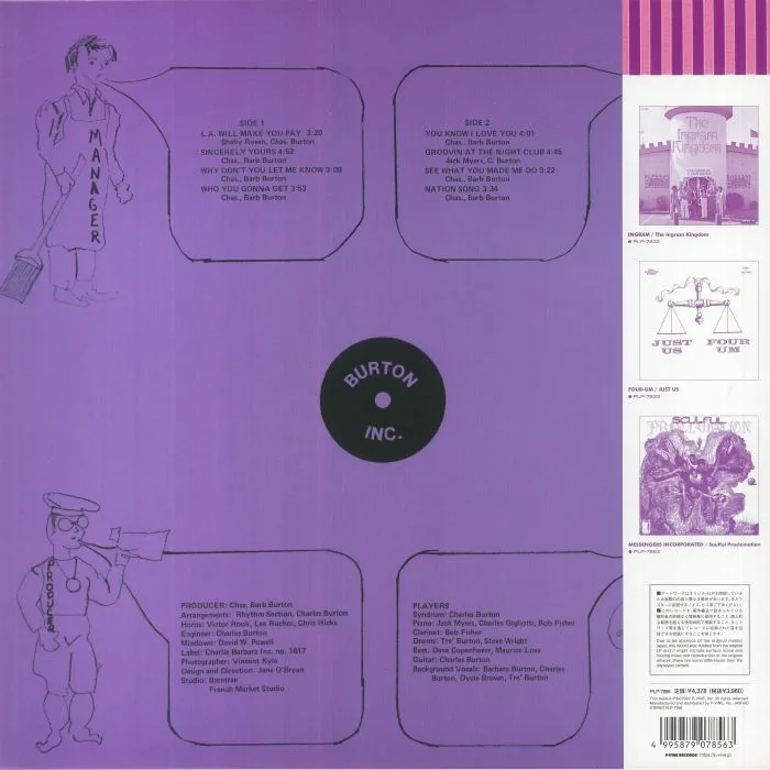 Обратная сторона обложки — BURTON INC — LA Will Make You Pay $$$ (reissue)