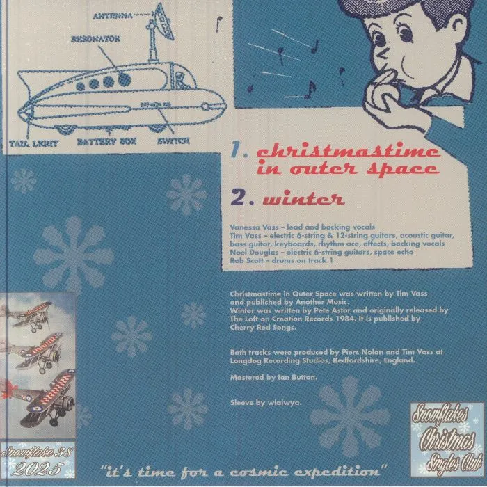Обратная сторона обложки — SILVER BIPLANES — Christmastime In Outer Space