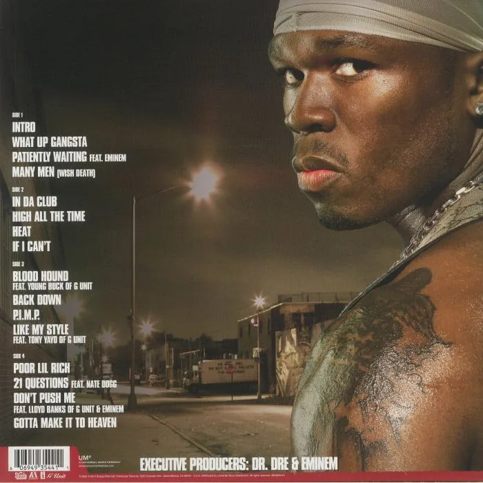 Обратная сторона обложки — 50 CENT — Get Rich Or Die Tryin'
