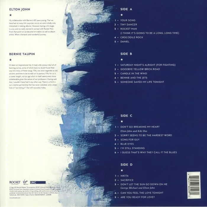 Back cover — Elton JOHN — Diamonds