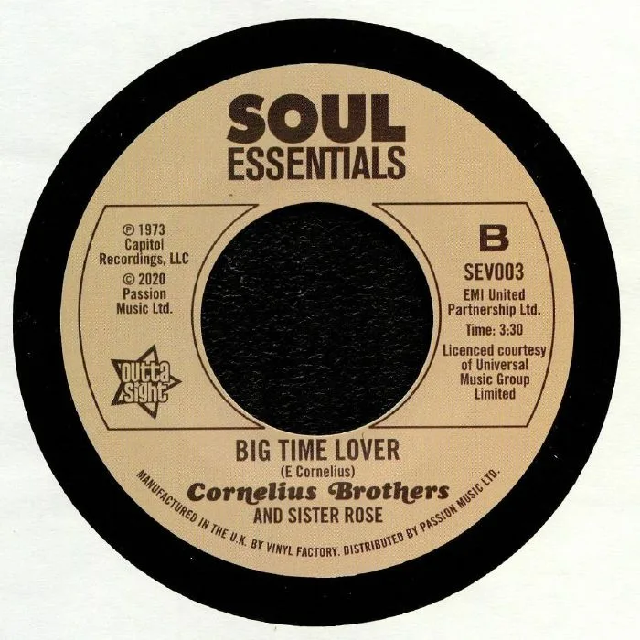 Back cover — CORNELIUS BROTHERS & SISTER ROSE — Too Late To Turn Back Now