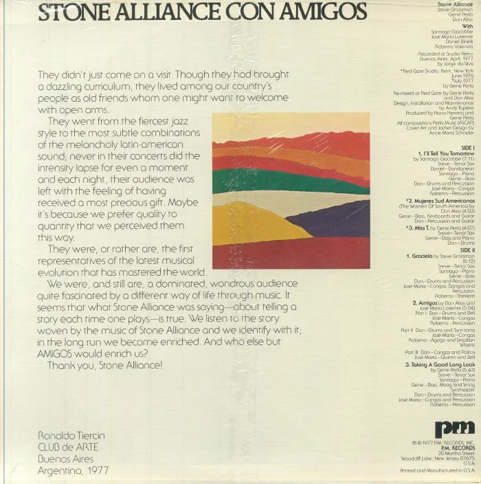 Обратная сторона обложки — STONE ALLIANCE — Con Amigo
