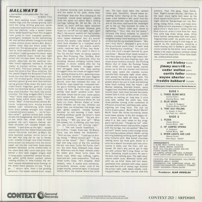 Back cover — Art BLAKEY & THE JAZZ MESSENGERS — 3 Blind Mice