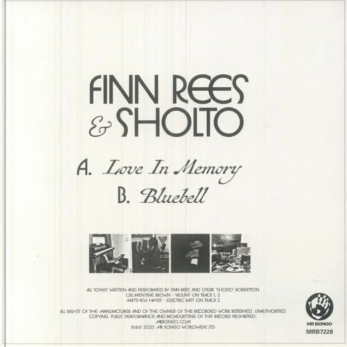 Back cover — Finn REES / SHOLTO — Love In Memory