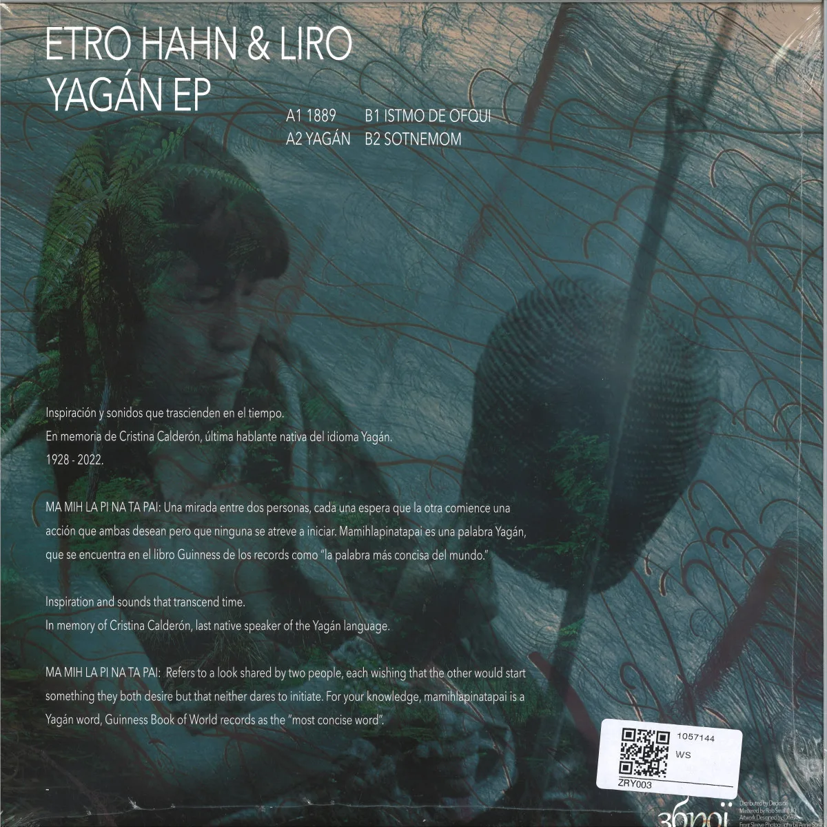 Back cover — Etro Hahn & Liro — Yagán EP
