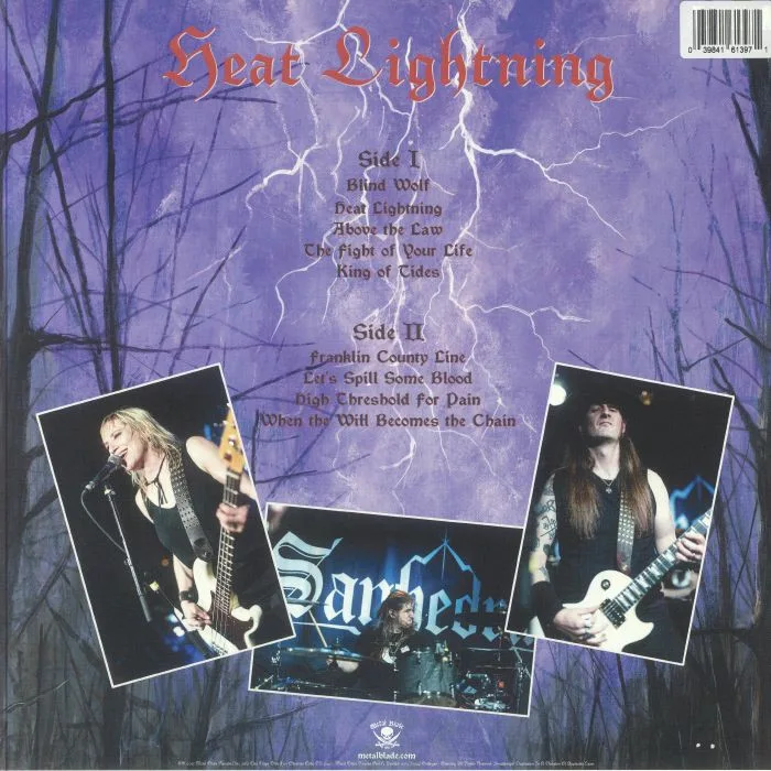 Back cover — SANHEDRIN — Heat Lightning